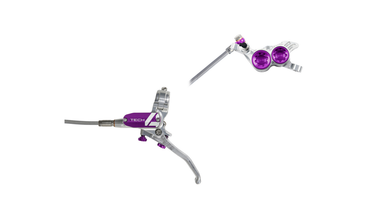 Hope Tech4 V4 Bremsenset v/h mit Stahlflexleitungen