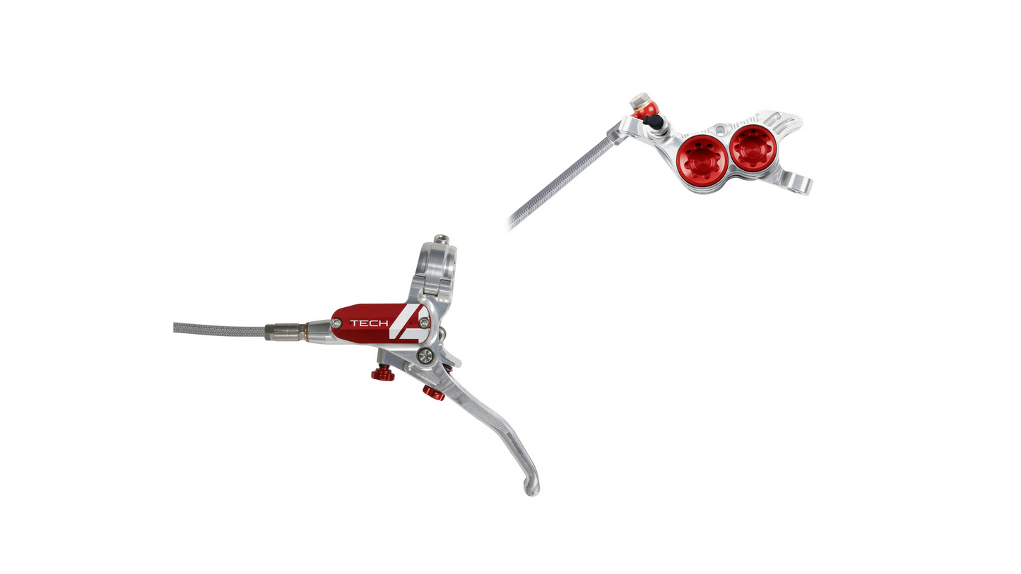 Hope Tech4 V4 Bremsenset v/h mit Stahlflexleitungen