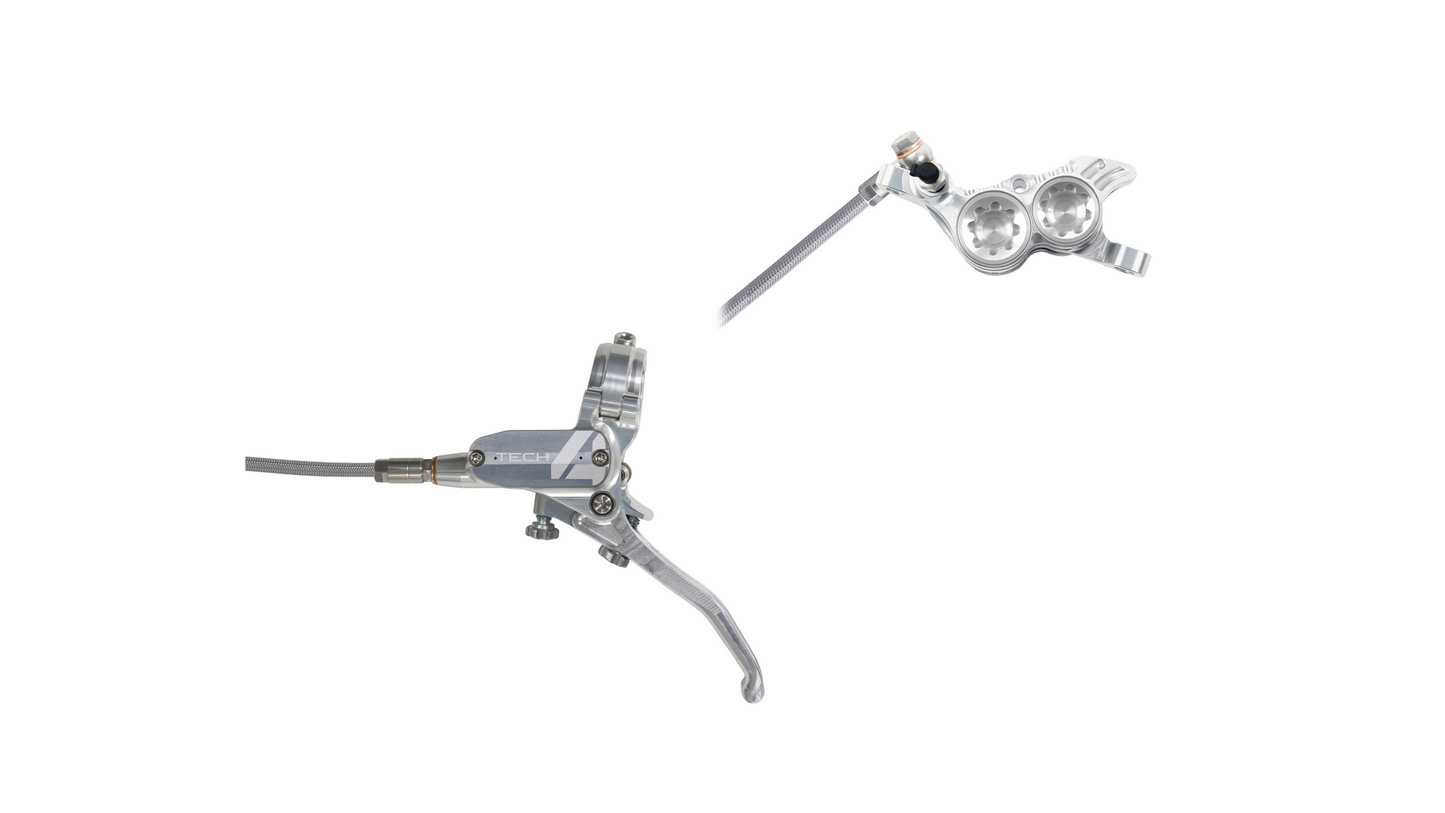 Hope Tech4 V4 Bremsenset v/h mit Stahlflexleitungen